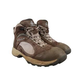 Vasque Shoes Women 7.5 Boots Hiking Outdoor Athletic High Top Leather Trek Brown